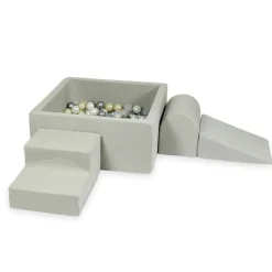 Moje Foam Speelset + Ballenbad 90X90X40 - Light Grey