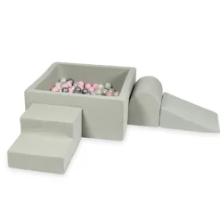 Moje Foam Speelset + Ballenbad 90X90X40 - Light Grey