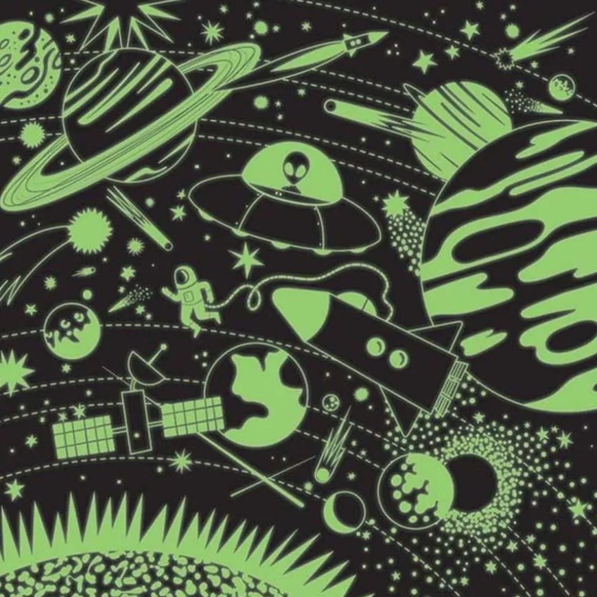 Mudpuppy Glow-In-The-Dark Puzzel Ruimte 500St