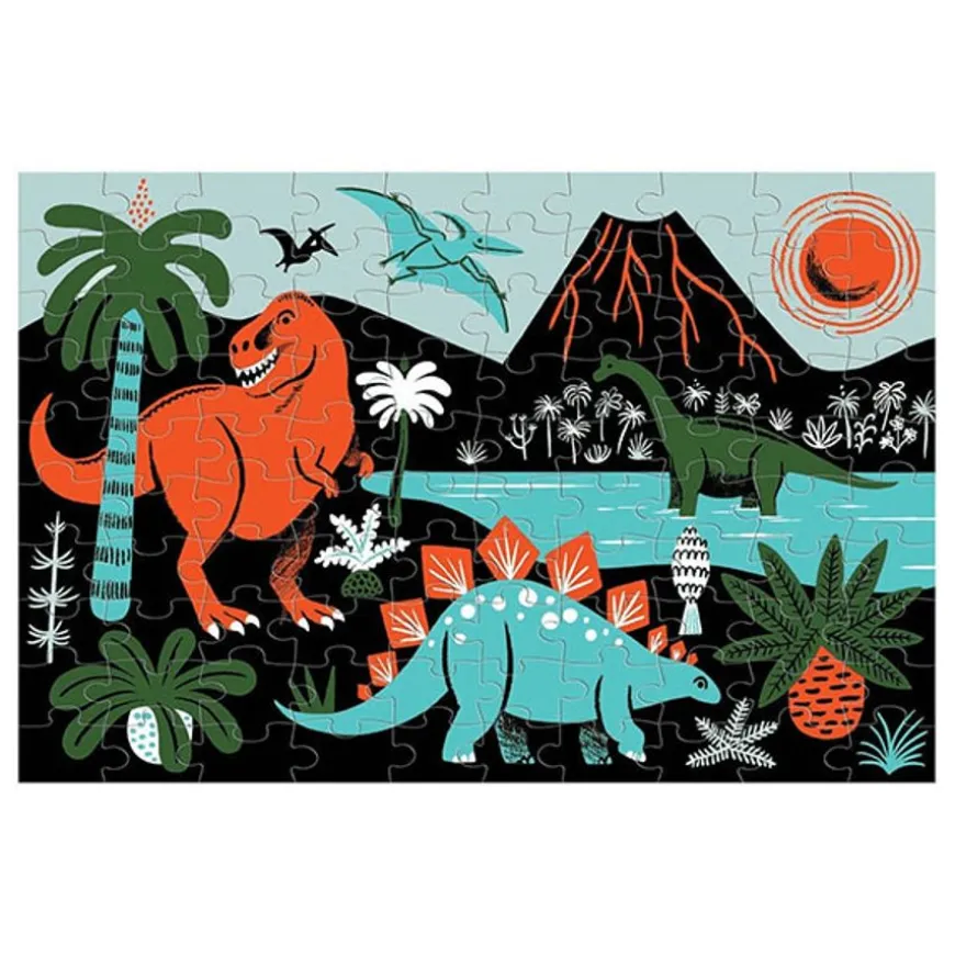 Mudpuppy Glow-In-The-Dark Puzzel Dinosaurus 100St