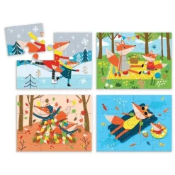 Mudpuppy 4 Puzzels Vier Seizoenen 4-6-9-12St