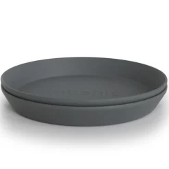 Mushie Ronde Borden Set Van 2 - Smoke