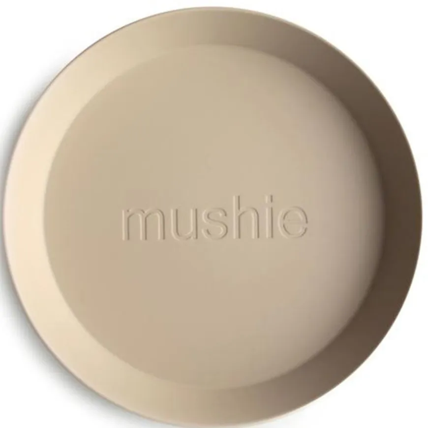Mushie Ronde Borden Set Van 2 - Vanilla