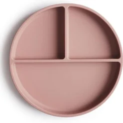 Mushie Siliconen Bord Met Zuignap Blush