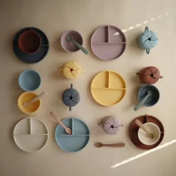 Mushie Siliconen Kom Met Zuignap Soft Lilac