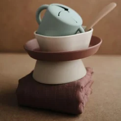 Mushie Siliconen Kom Met Zuignap Blush