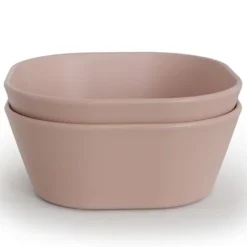 Mushie Vierkante Kommen Set Van 2 - Blush
