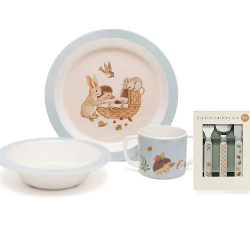 Petit Monkey Kom Animal Craddle Dove Blue