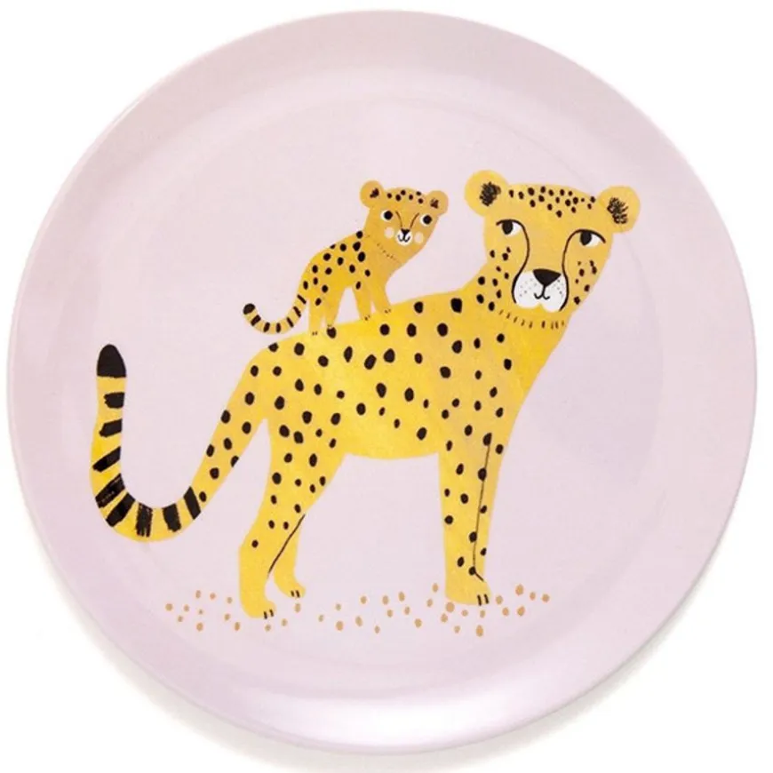 Petit Monkey - Melamine Bord - Luipaard - Orchid
