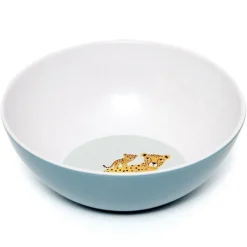Petit Monkey - Melamine Kom - Luipaard - Aqua Mint