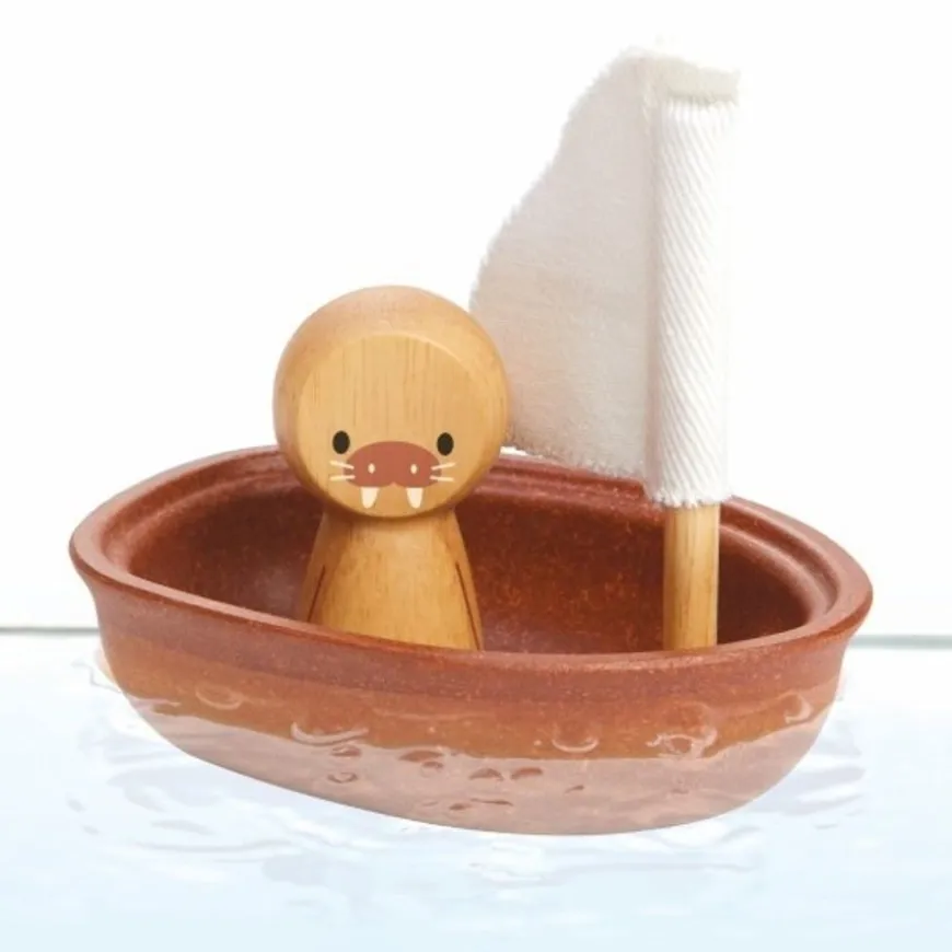 Plan Toys - Badspeelgoed - Zeilboot Walrus +1Jr