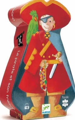 Puzzel De Piraat En Zijn Schat - Djeco - 36 Stukjes - 4 Jaar