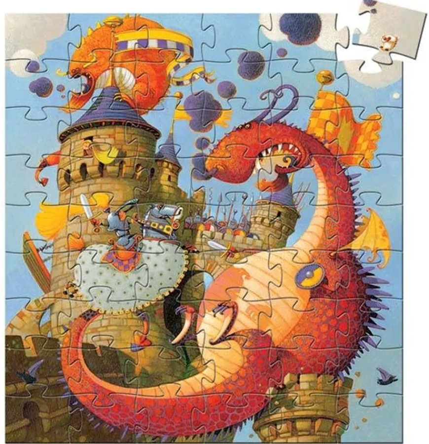 Puzzel Vaillant En De Draken - Djeco - 54 Stukjes - 5 Jaar