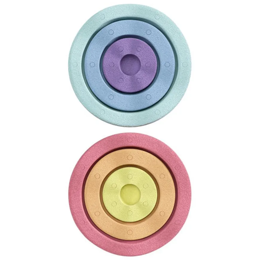 Stapelstein Inside Rainbow Pastel Set Van 6