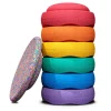 Stapelstein Rainbow Basic Stapelstenen 6 Stuks + Confetti Balanceerbord