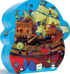 Stoere Piraten Legpuzzel Silhouet - De Boot Van Barbarossa - Djeco