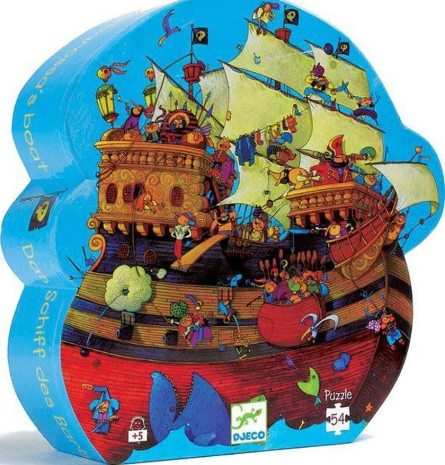Stoere Piraten Legpuzzel Silhouet - De Boot Van Barbarossa - Djeco