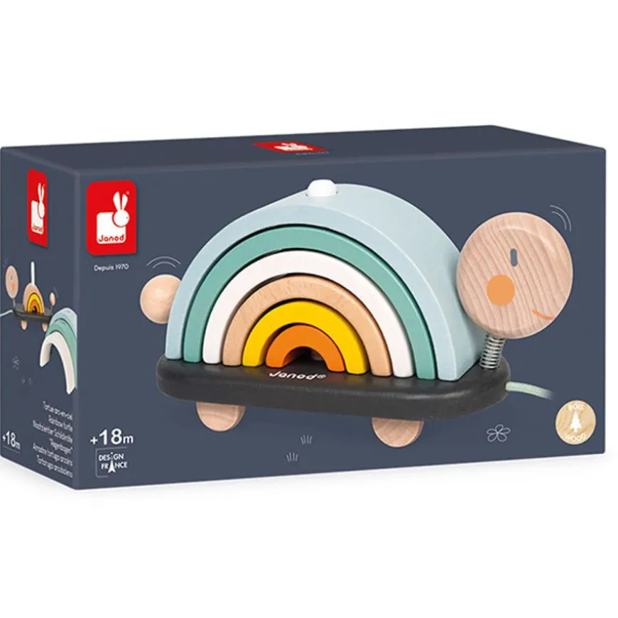 Trekdier Regenboog Schildpad Sweet Cocoon - Janod