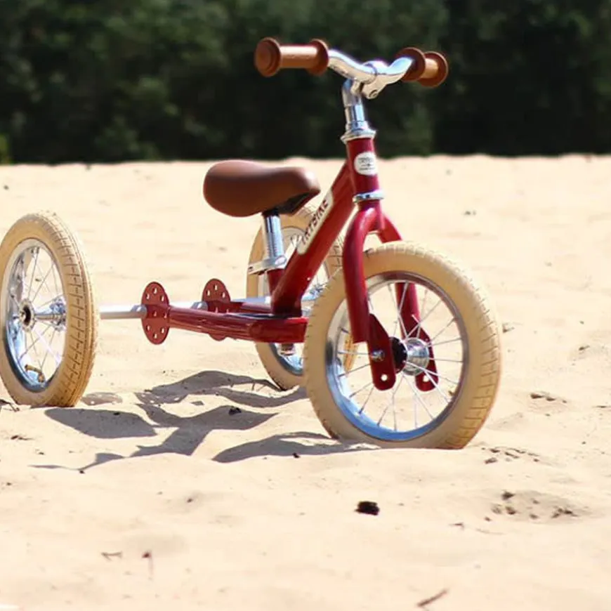 Trybike Steel 2-In-1 Loopfiets Vintage Rood